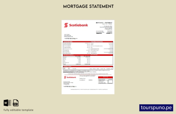 listo para imprimir plantilla de estado de cuenta de hipoteca del banco Scotia 1